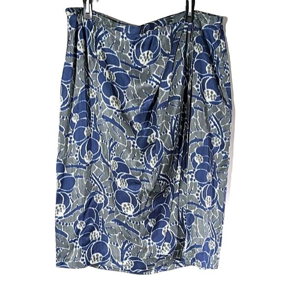 NEW Lafayette 148 New York Women's Size 18 Silk Blend Wrap Skirt Knee Length